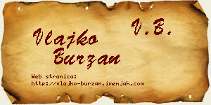 Vlajko Burzan vizit kartica